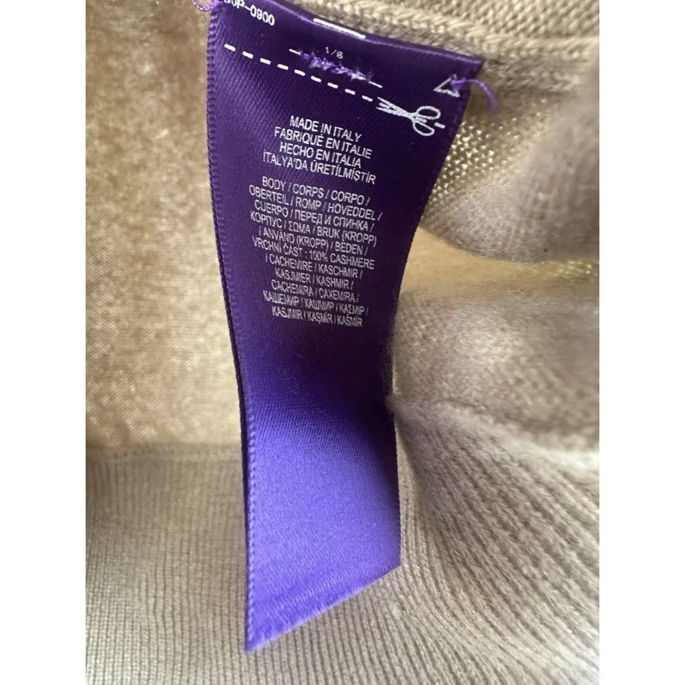 Ralph Lauren Purple Label 100% Cashmere Hoodie Sweater Italy S/P Luxury Designer - Picture 9 of 16